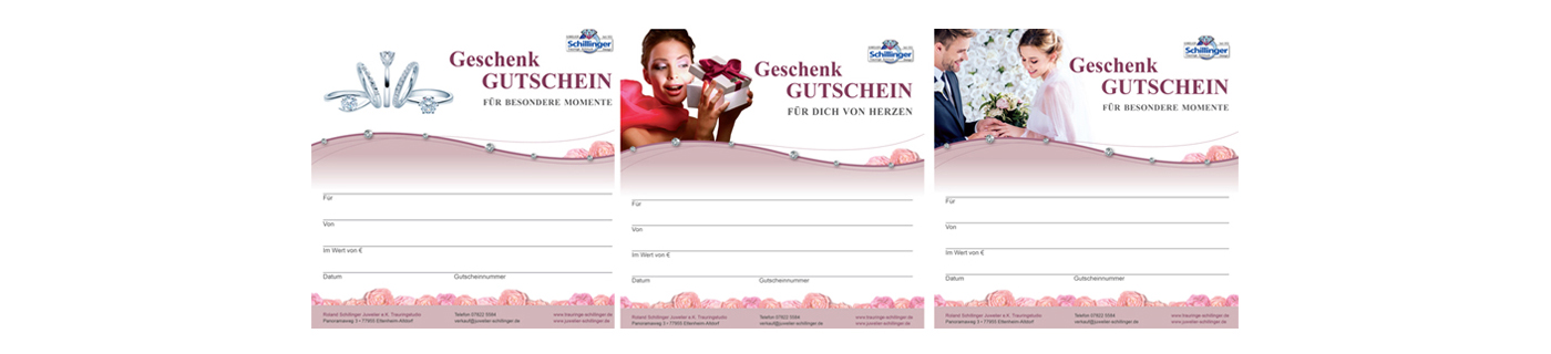 Geschenk Gutscheine